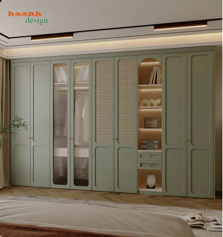 Tủ áo cánh mây hiện đại đẹp cho phòng ngủ gia đình