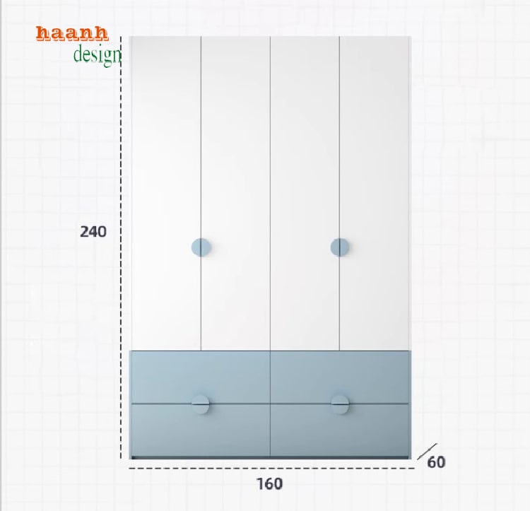 tủ quần áo trẻ em gỗ