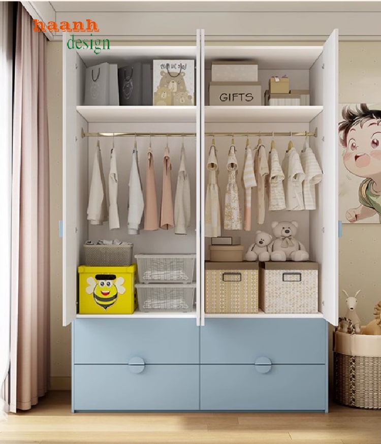 tủ quần áo trẻ em gỗ