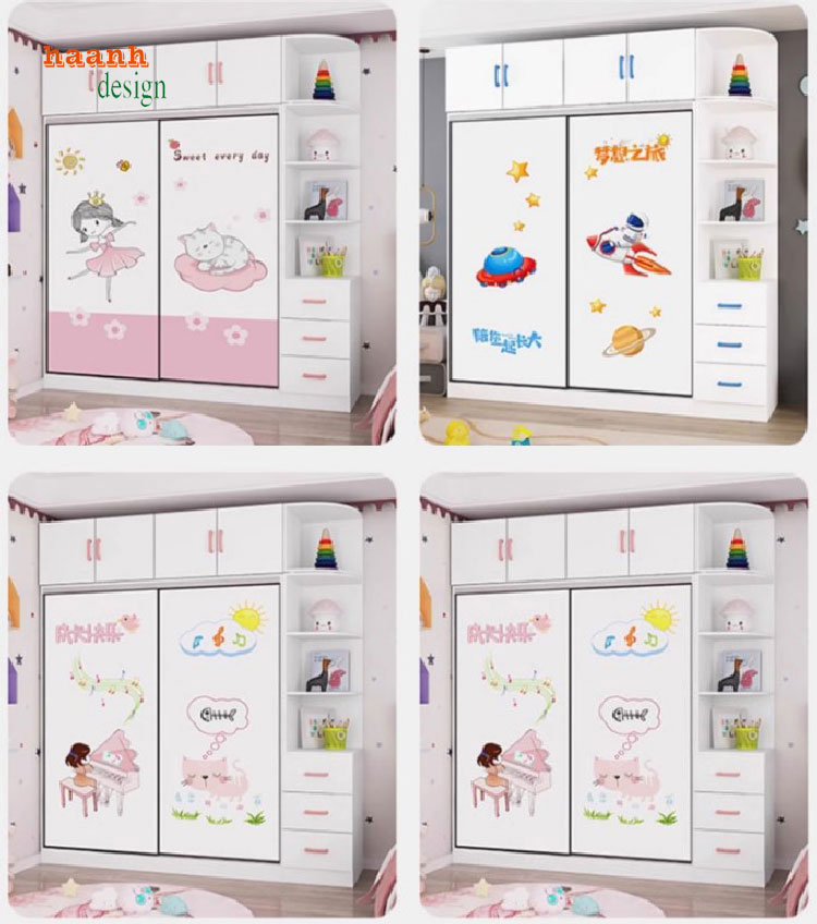 tủ quần áo trẻ em gỗ công nghiệp