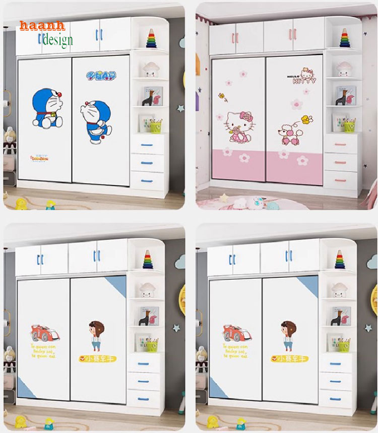 tủ quần áo trẻ em gỗ công nghiệp