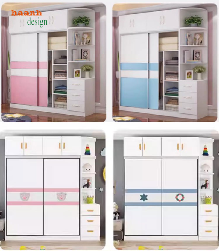 tủ quần áo trẻ em gỗ công nghiệp