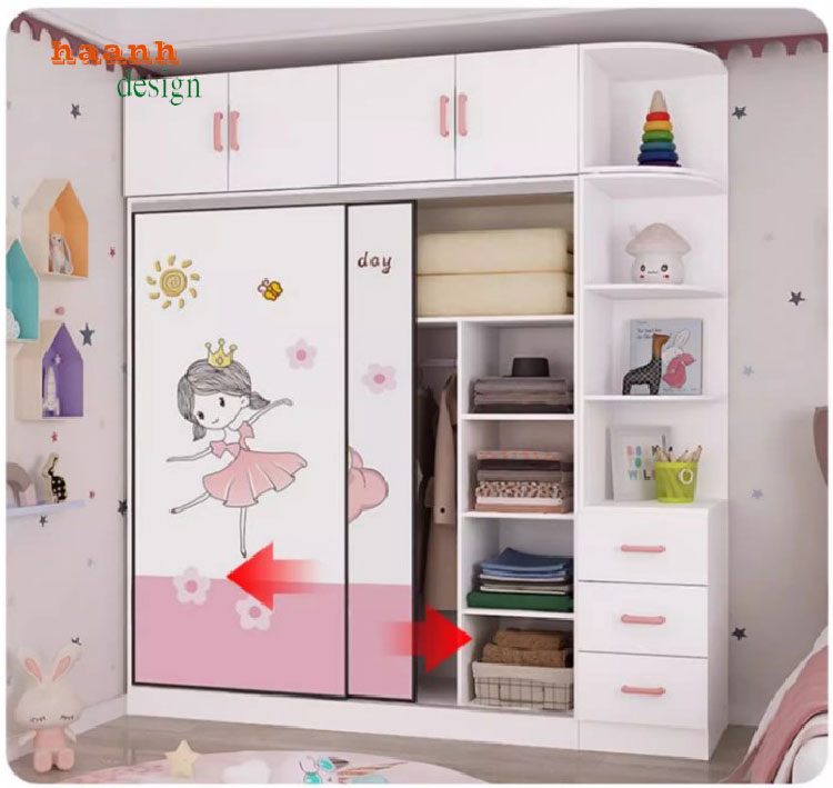 tủ quần áo trẻ em gỗ công nghiệp