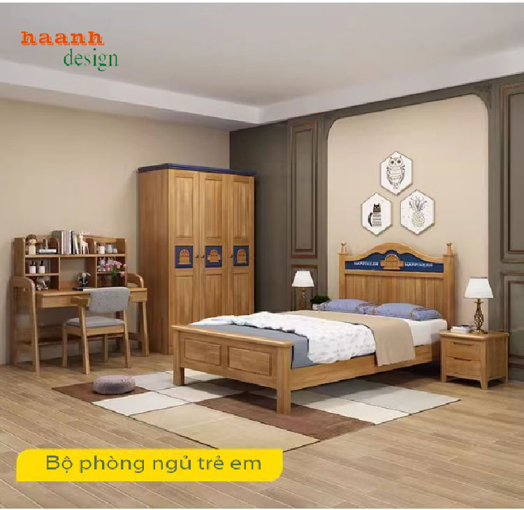 Tủ quần &aacute;o trẻ em gỗ tự nhi&ecirc;n
