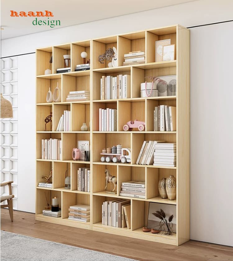 Tủ sách THS 012 hai mô-đun Tủ sách THS 012 ghép hai mô-đun nhìn chính diện