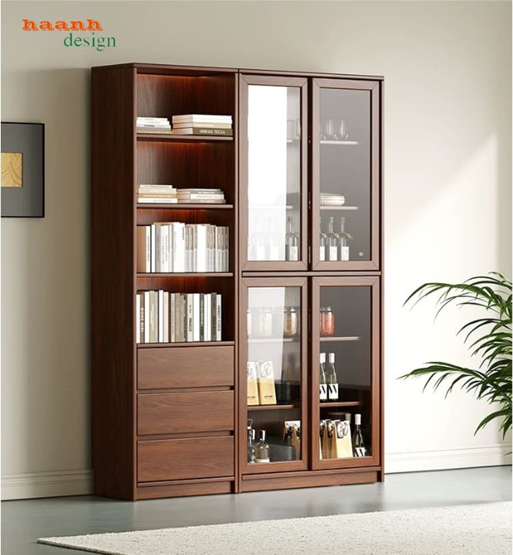 Mẫu tủ sách gỗ hiện đại đẹp sang trọng