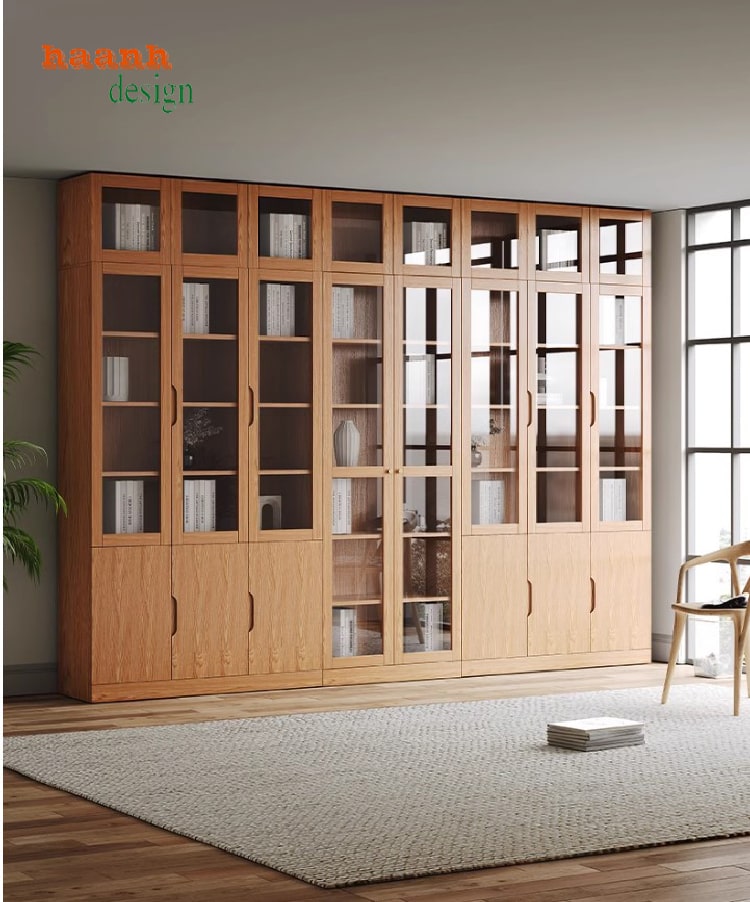 tủ sách gỗ gia đình