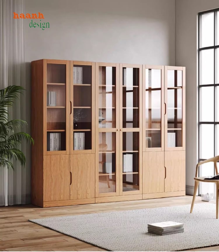tủ sách gỗ gia đình