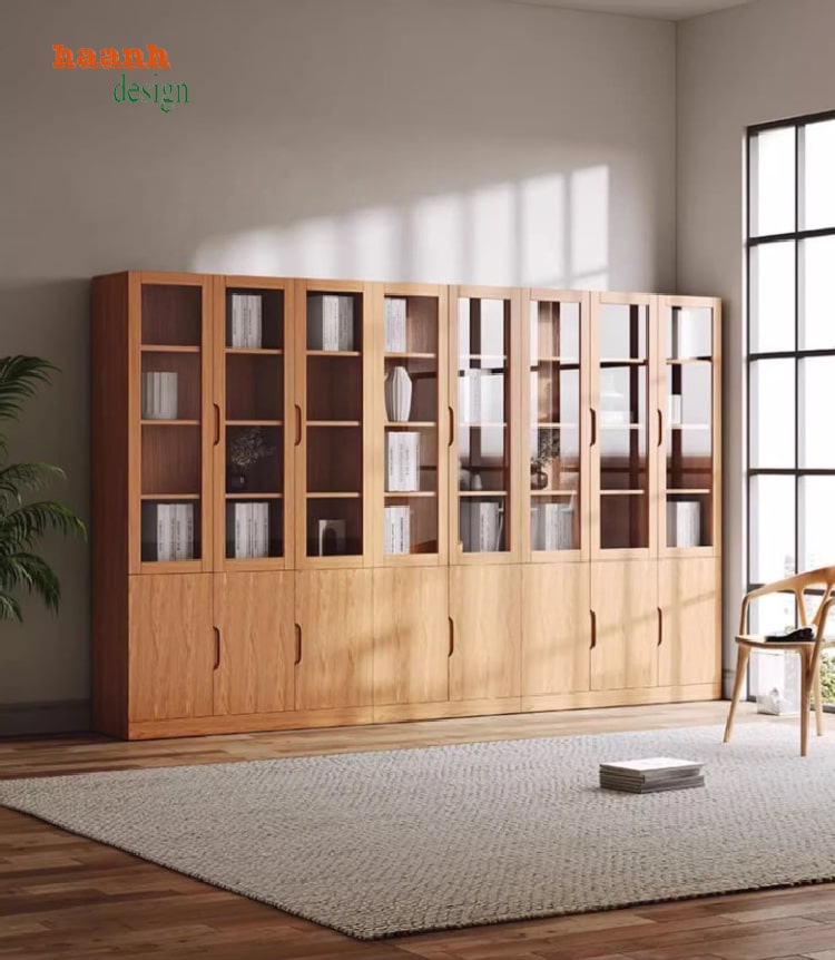 tủ sách gỗ gia đình