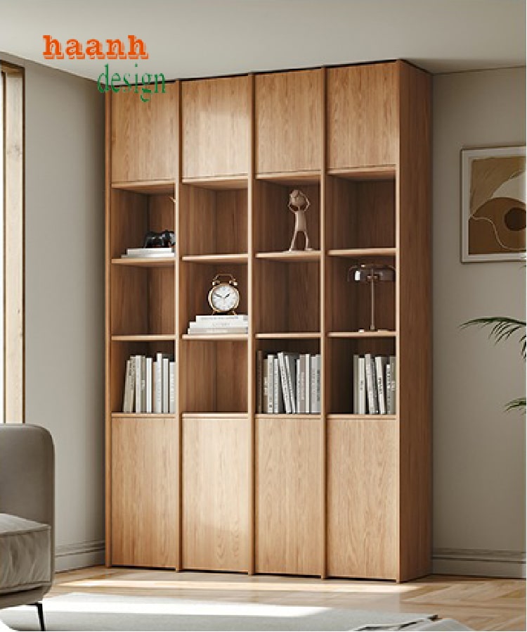 Tủ sách gỗ sồi