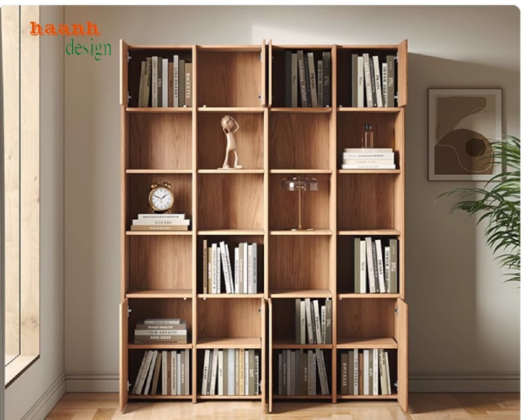 Tủ sách gỗ sồi