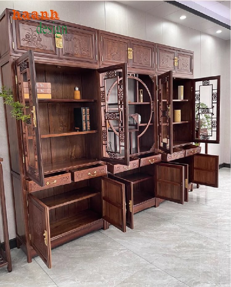 tủ sách bằng gỗ tự nhiên