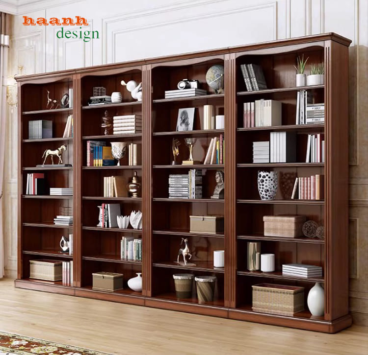 tủ để sách bằng gỗ sồi cho phòng làm việc