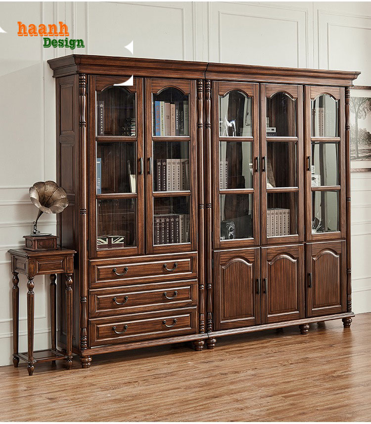 Tủ sách gỗ tự nhiên