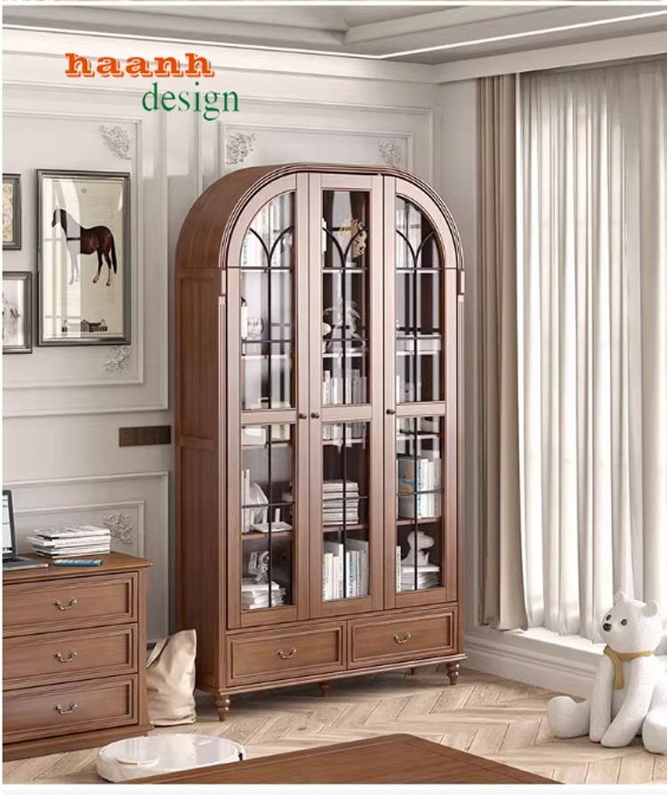 Tủ sách gỗ tự nhiên