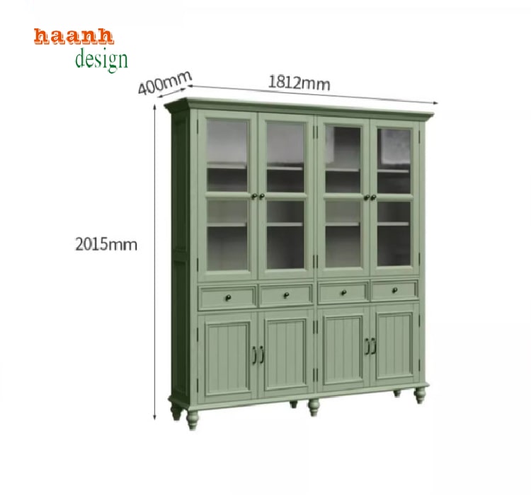 tủ sách gỗ sồi tự nhiên