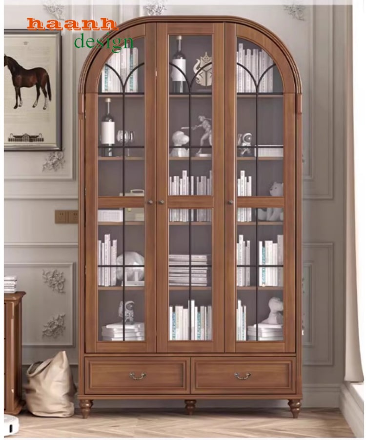 Tủ sách gỗ tự nhiên