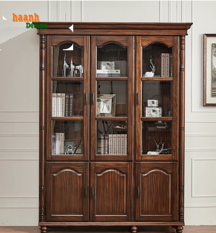 Tủ sách gỗ tự nhiên