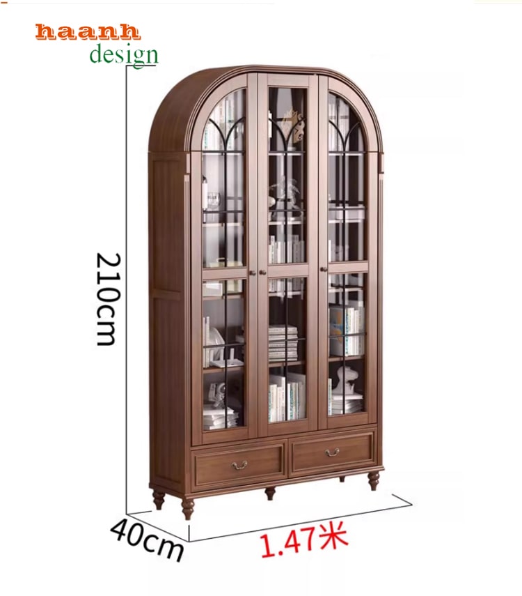 Tủ sách gỗ tự nhiên