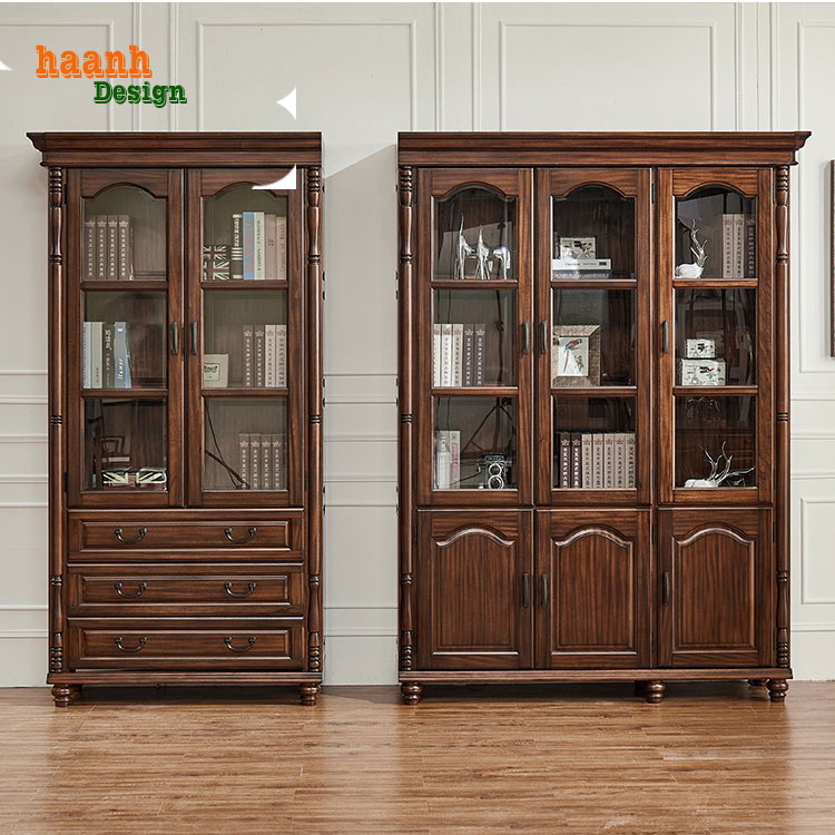 Tủ sách gỗ tự nhiên