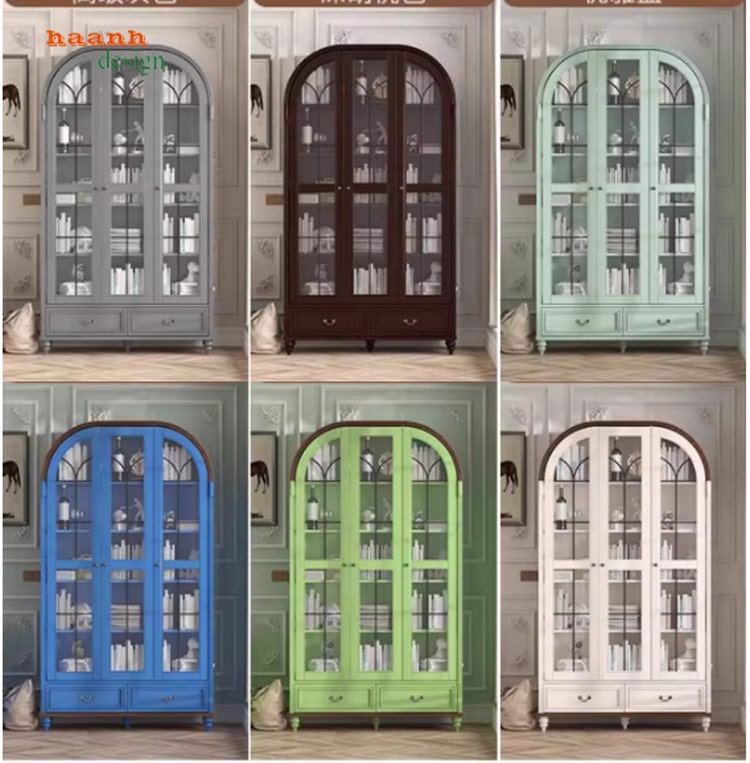 Tủ sách gỗ tự nhiên