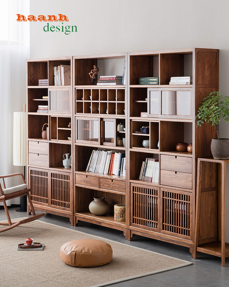 Tủ sách gia đình gỗ tự nhiên