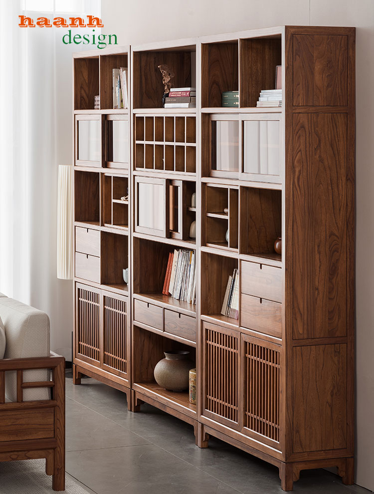 Tủ sách gia đình gỗ tự nhiên