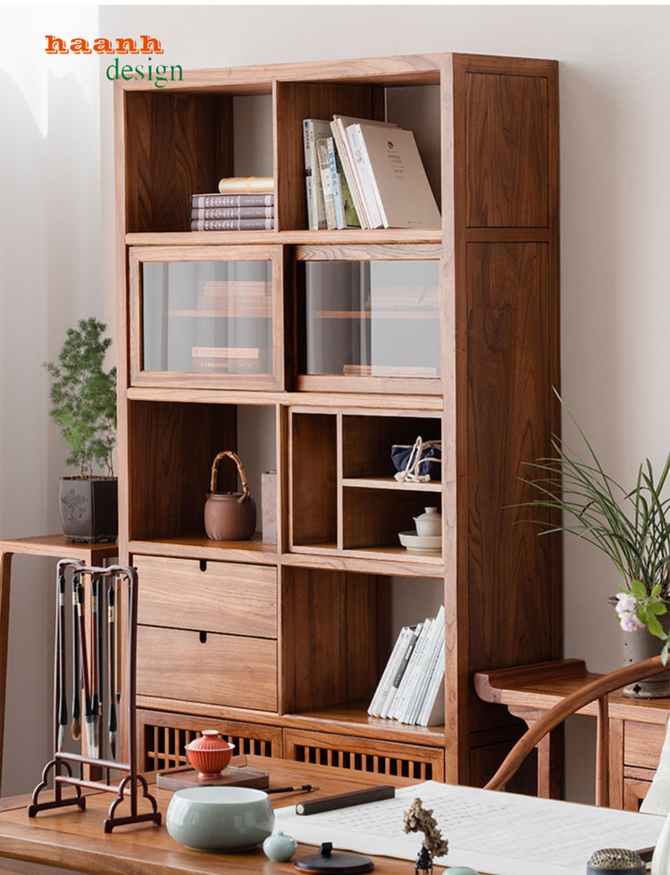 Tủ sách gia đình gỗ tự nhiên