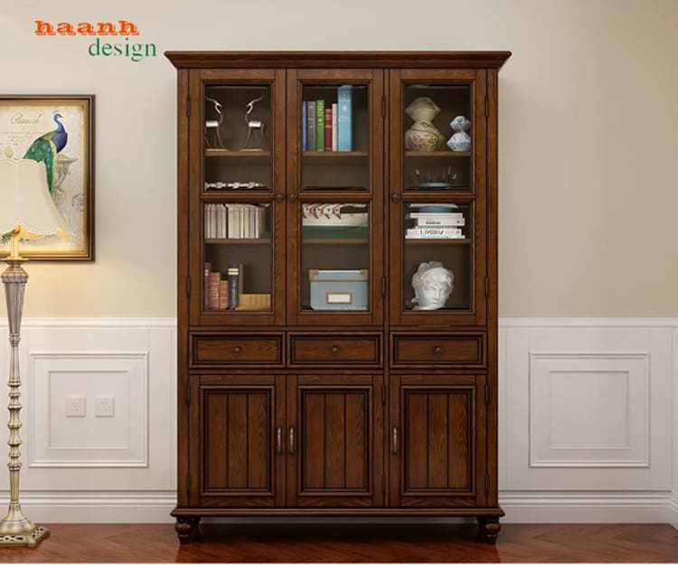 kệ tủ sách đẹp tân cổ điển châu Âu sang trọng