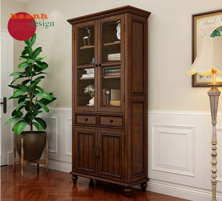 mẫu tủ kệ sách đẹp bố trí ngăn khoa học