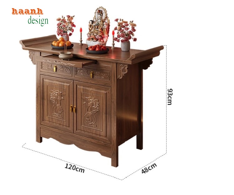tủ thờ gia tiên gỗ gụ sản xuất thủ công và hiện đại