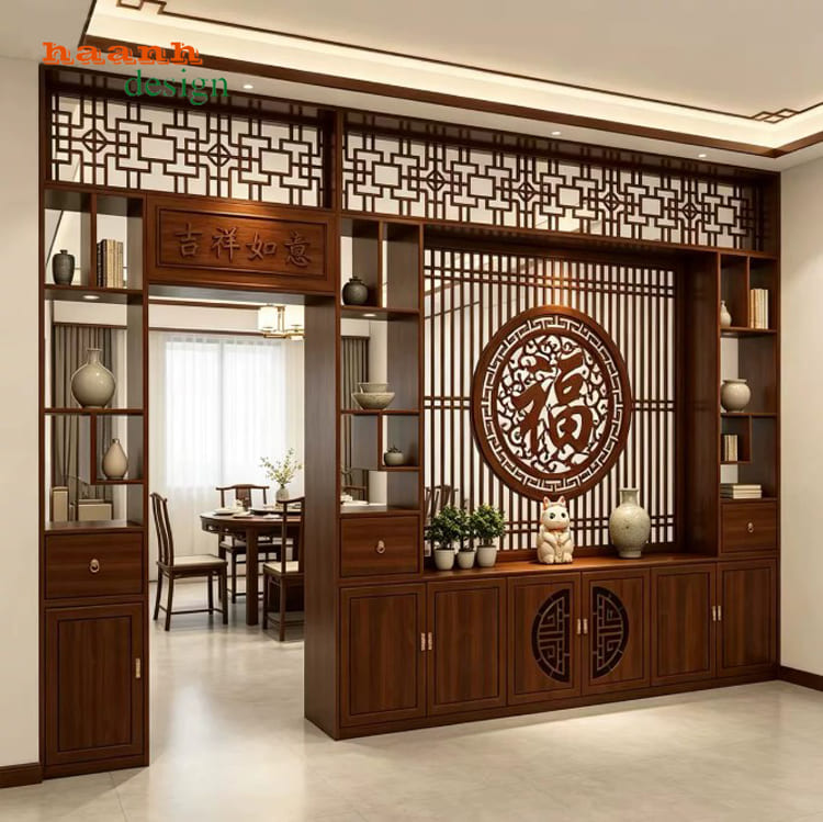 Phương án TGC 010 kết hợp khu trưng bày Tủ TGC 010 có kệ trưng bày và lối mở bên trái