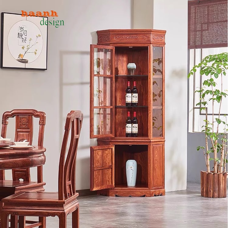 Tủ góc gỗ tự nhiên