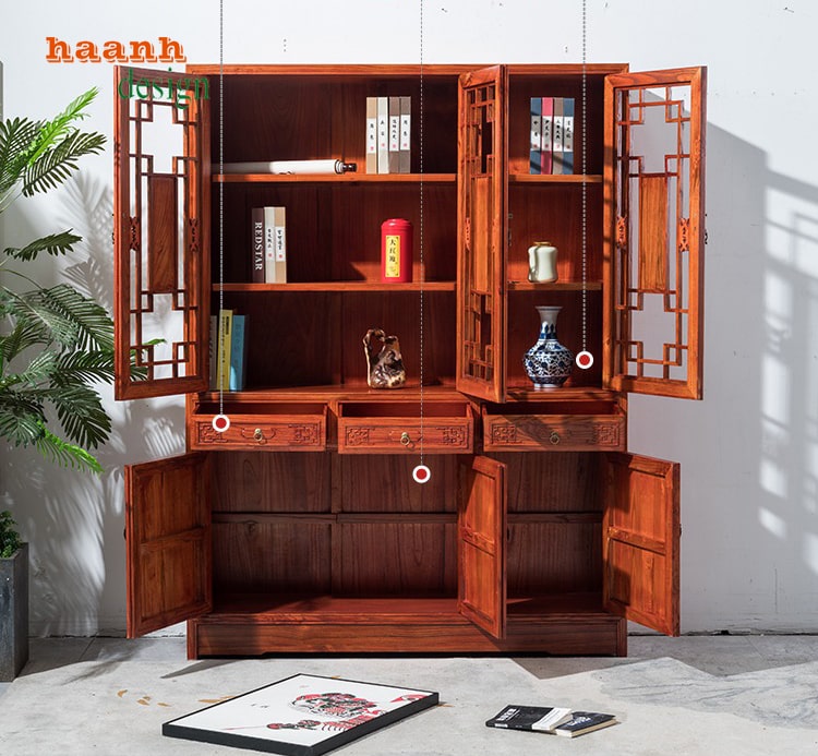 tủ trang trí phòng khách á đông