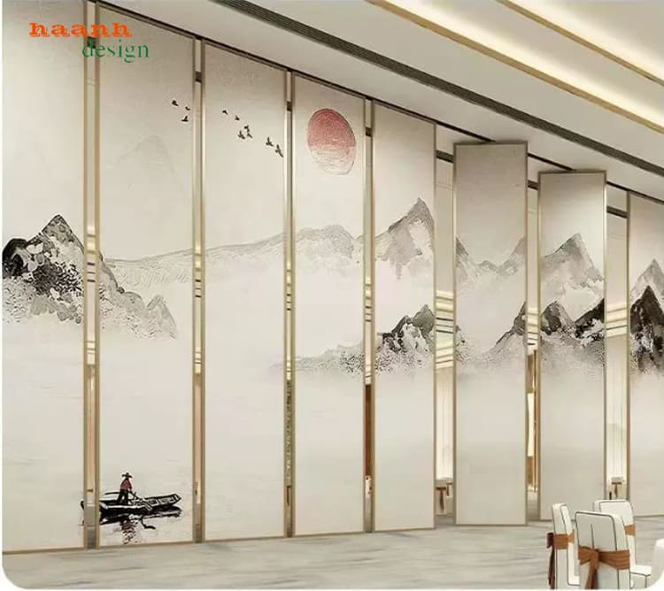 Vách ngăn văn phòng di động hiện đại khung nhôm MDF Melamine
