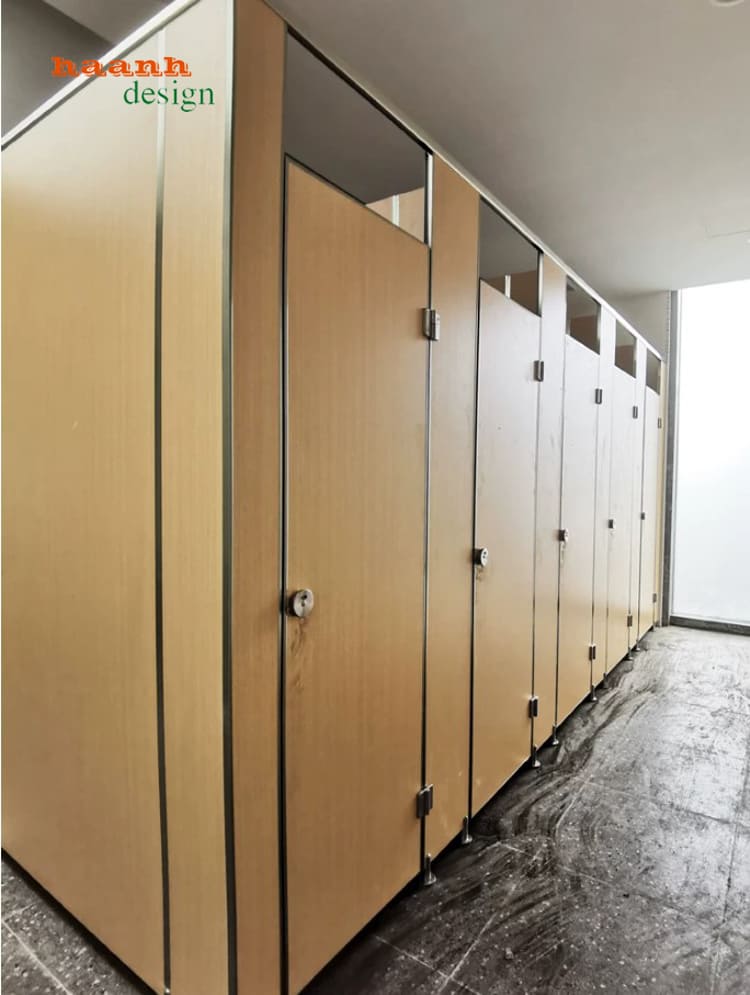 Vách ngăn vệ sinh compact HPL hiện đại cao cấp