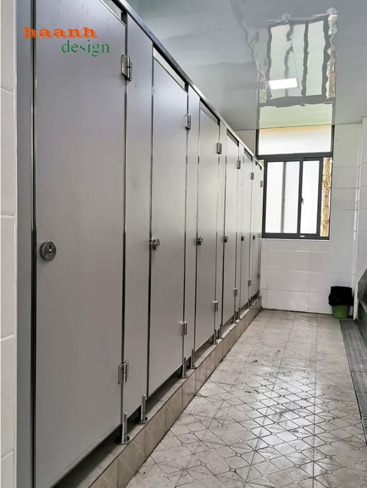 Mẫu vách ngăn vệ sinh compact đẹp hiện đại