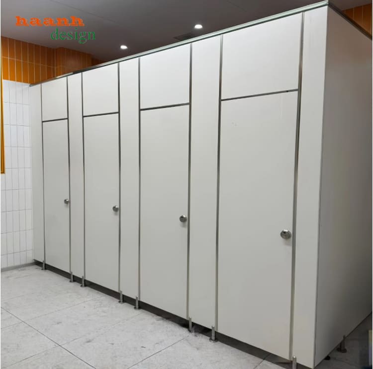 Vách ngăn vệ sinh compact cho văn phòng hiện đại