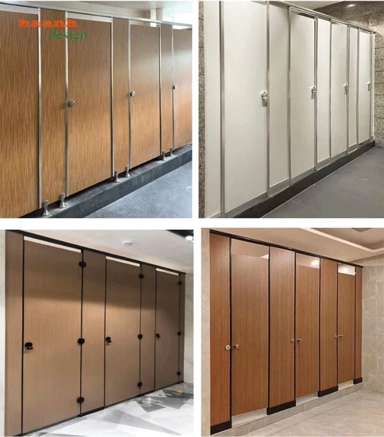 Các kiểu bố trí vách ngăn VGS 004 Các kiểu bố trí vách ngăn nhà vệ sinh VGS 004