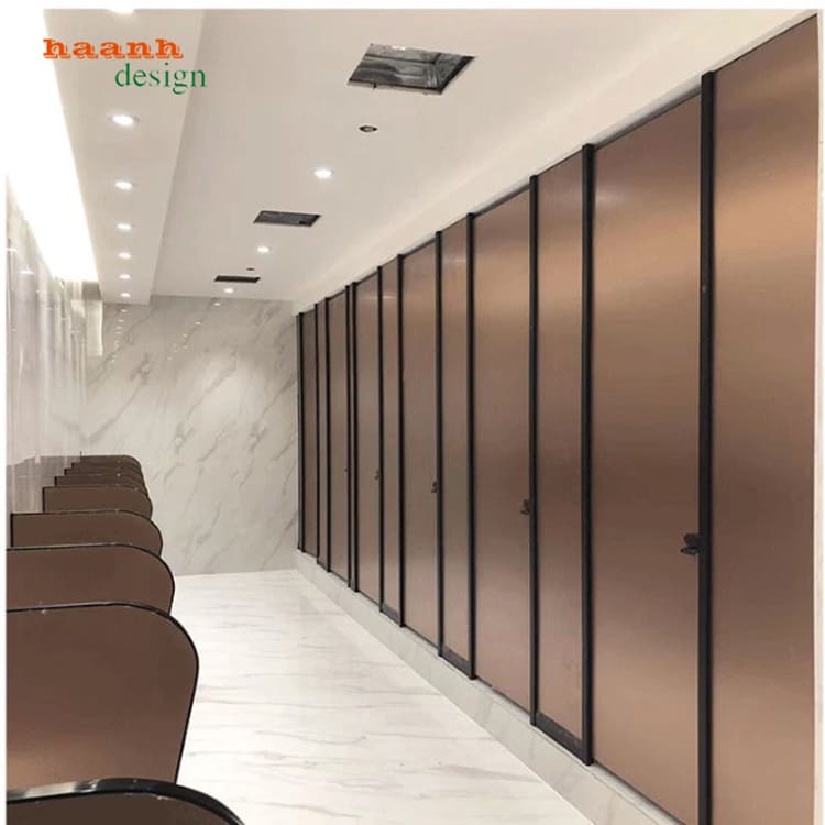 Vách ngăn VGS 004 màu nâu đậm Vách ngăn nhà vệ sinh VGS 004 màu nâu đậm