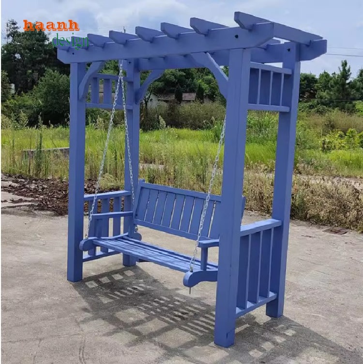 Mẫu xích đu gỗ đẹp với thiết kế hiện đại