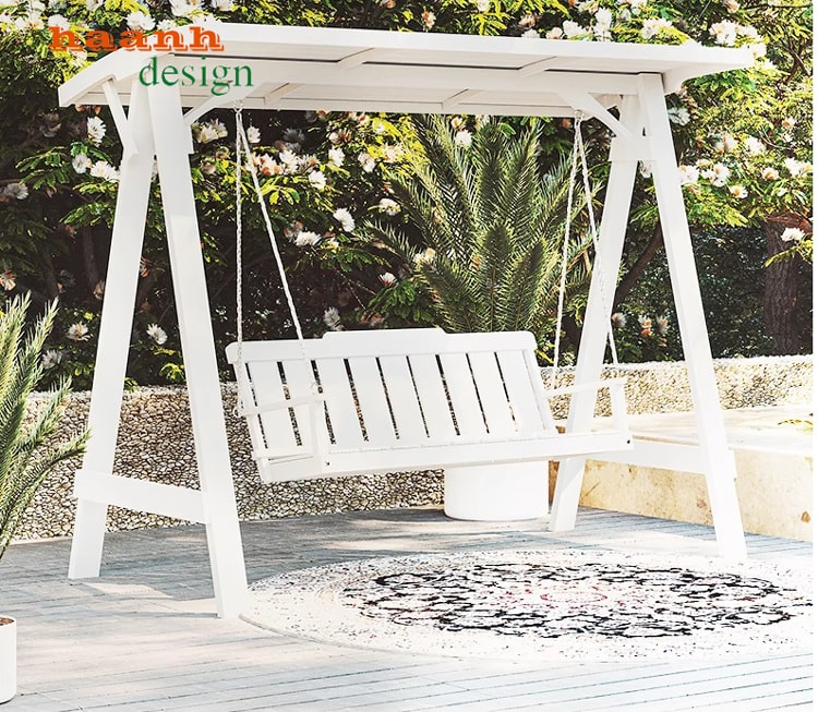 Xích đu sân vườn ngoài trời gỗ Teak