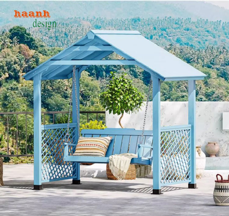 Xích đu gỗ ngoài trời