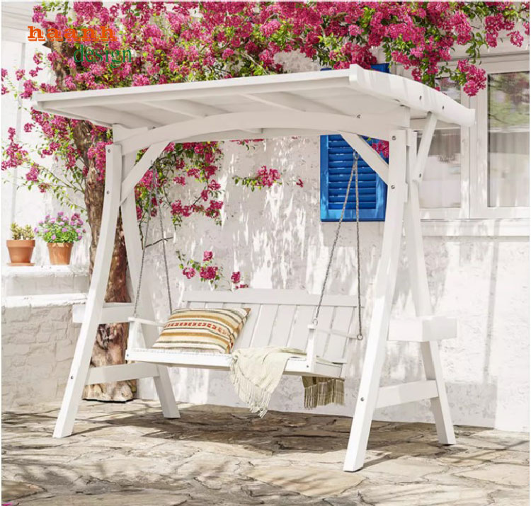 xích đu ngoài trời gỗ teak