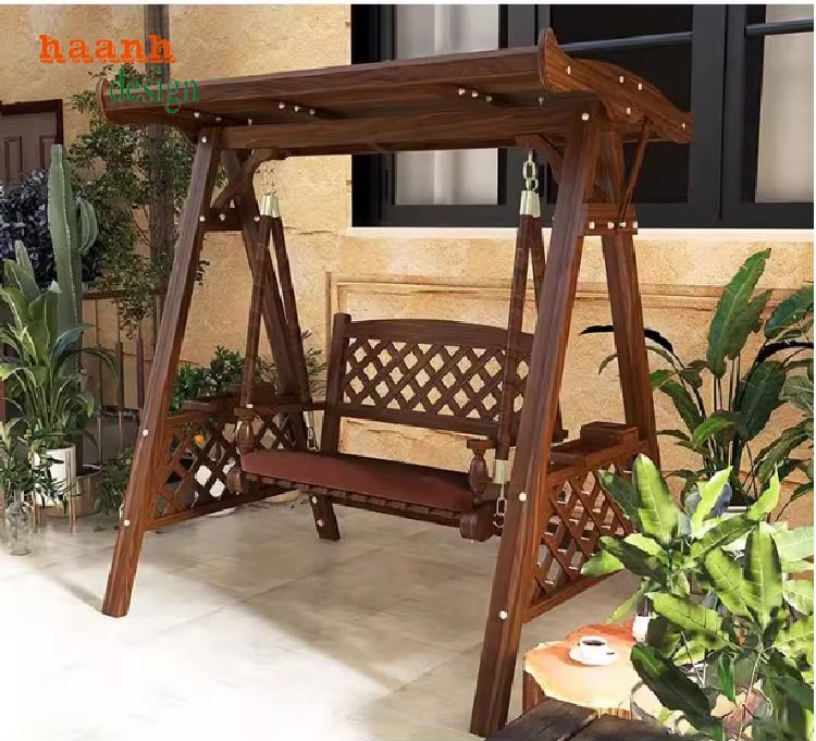 xích đu gỗ teak tự nhiên