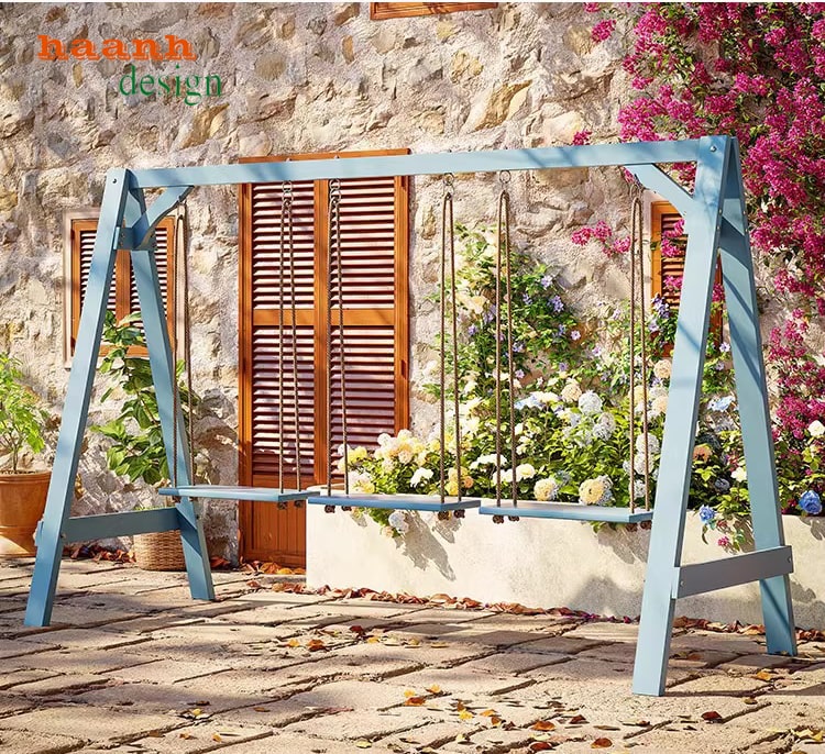 Xích đu gỗ sân vườn