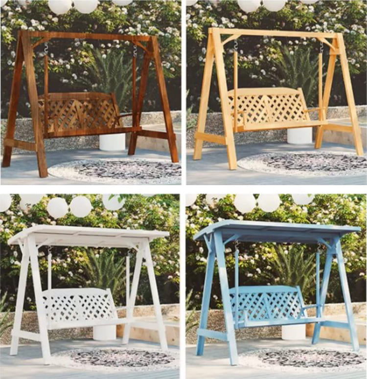xích đu gỗ teak tự nhiên ngoài trời