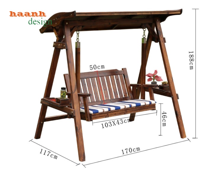Xích đu gỗ teak tự nhiên