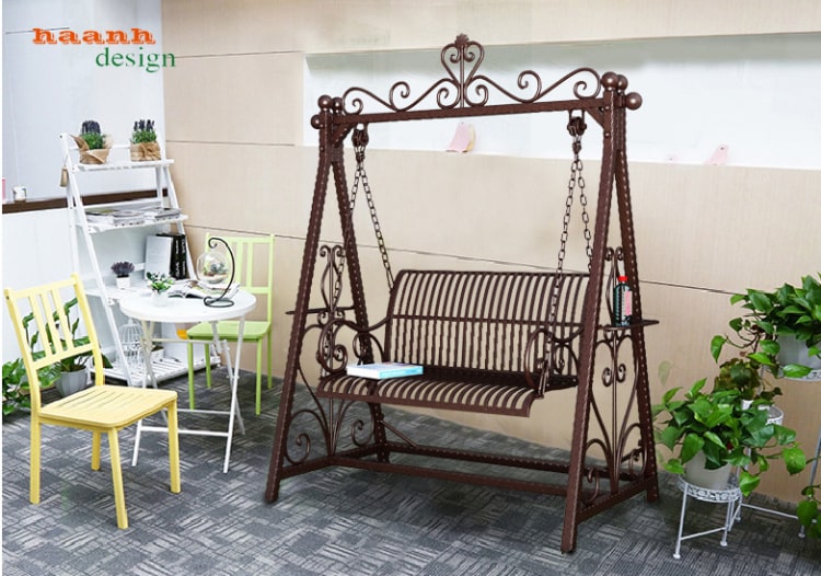 xích đu sắt sơn tĩnh điện ngoài trời