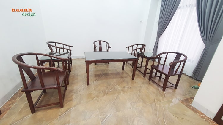 Bàn ghế đời minh gỗ sồi tự nhiên